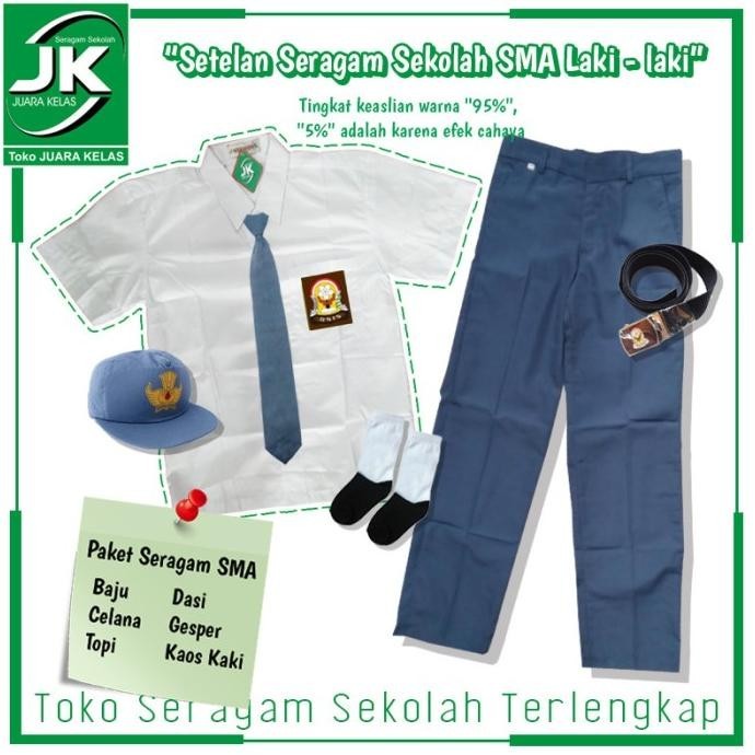 Setelan Seragam Sma Laki-Laki - Paket Sergam Sma Laki Laki