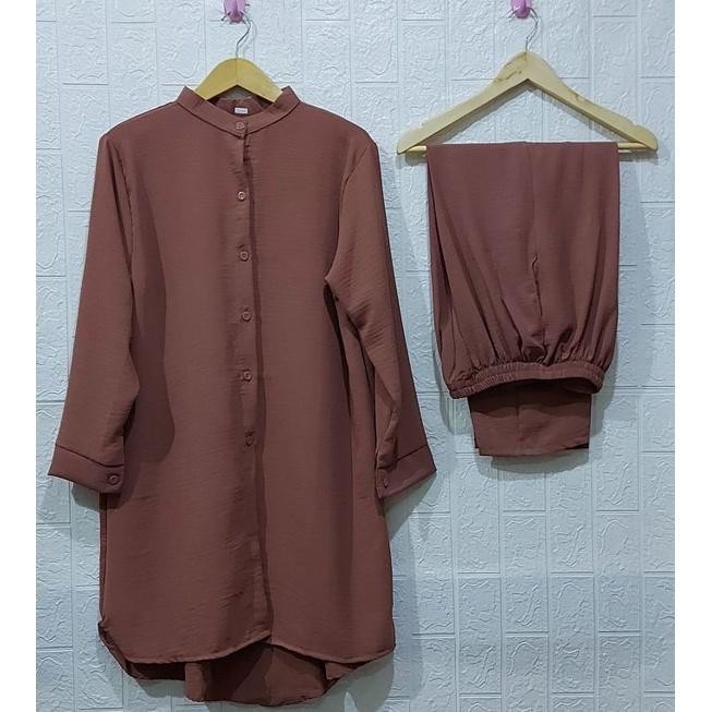 Promo Ramadhan Tunik Crinkle / Tunik Crinkle Airflow / Tunik Crinkle Full Kancing / Tunik Set / Bisa