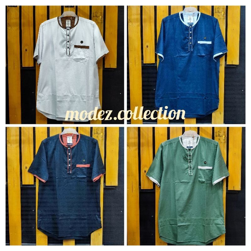 LEAFY ORIGINAL 003 Atasan Kurta Pria Lengan Pendek