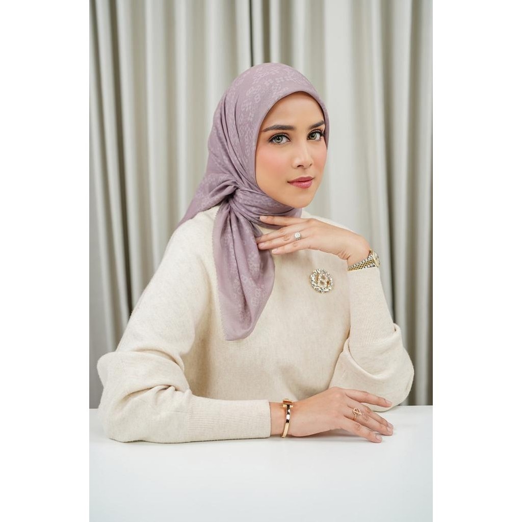 Monogram Scramble Voile Square - Aurora