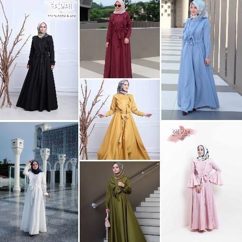 Terlaris Gamis Polos - Radwah Pevita Dress - Original