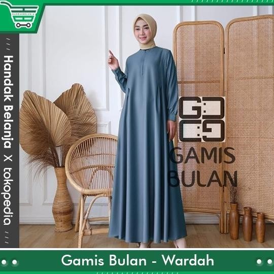 Baju Gamis Bulan Guzel Premium Polos Bahan Katun Toyobo Original Guzel