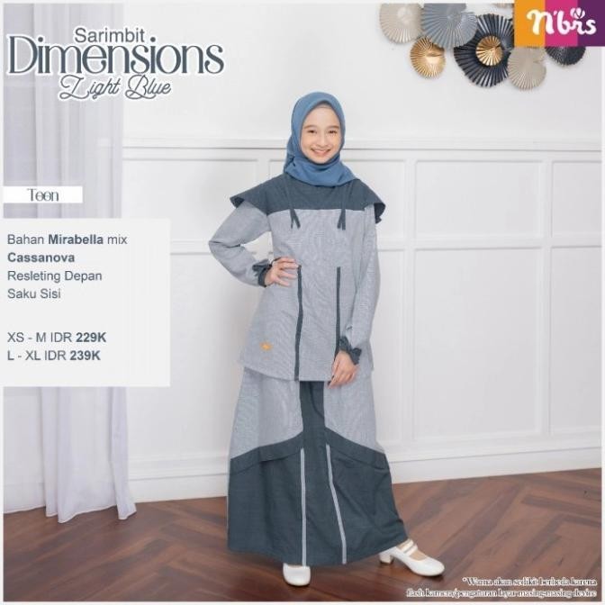 Promo Nibras Sarimbit Dimensions Teen Setelan Rok Muslim Anak Remaja