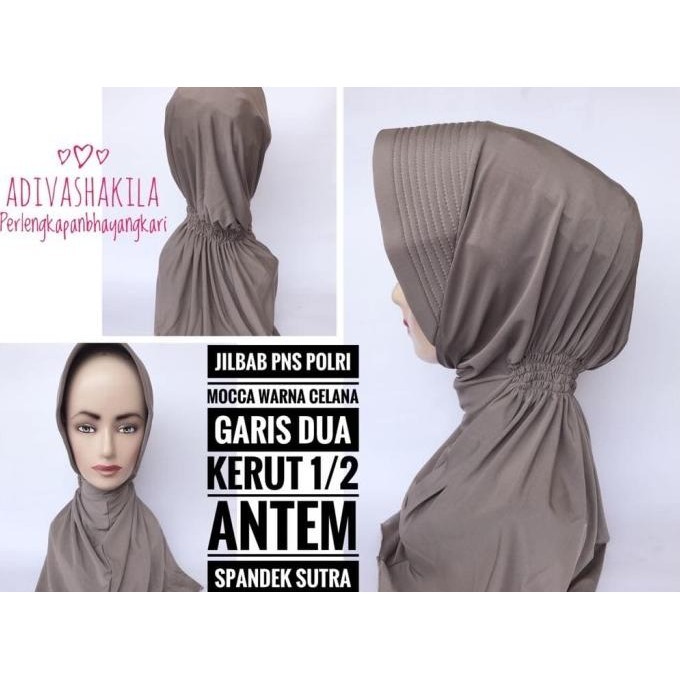 Jilbab Pns Polri Mocca Warna Celana