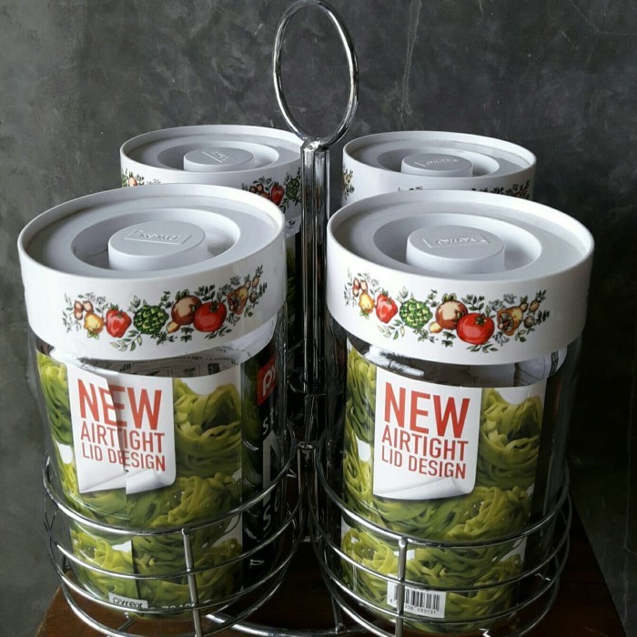 TOPLES PYREX STORE N SEE SET'4