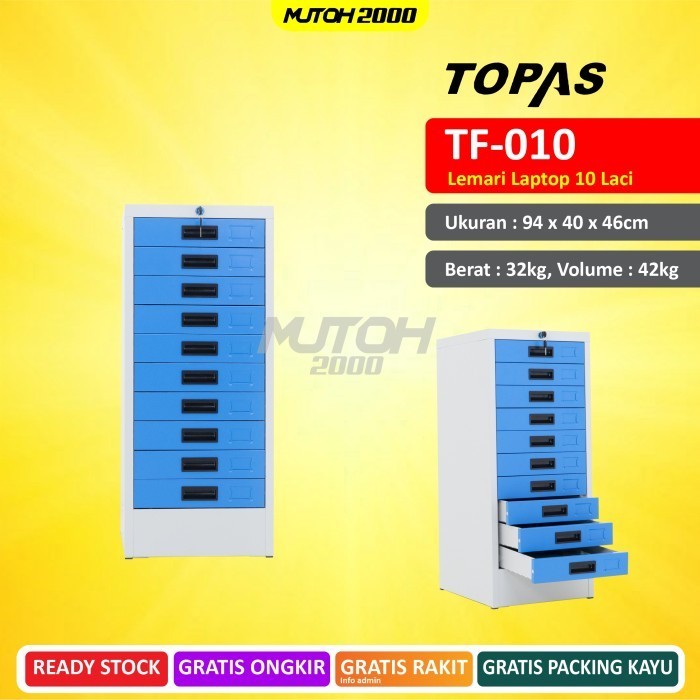 

Topas Tf-010 Lemari Besi Penyimpan Laptop 10 Laci