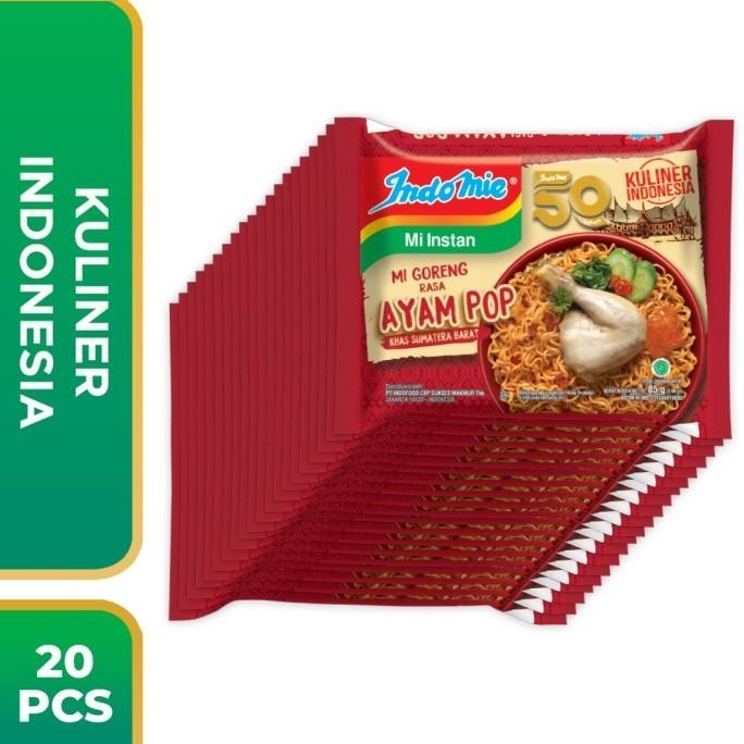 20 Pcs - Indomie Mie Goreng Ayam Pop