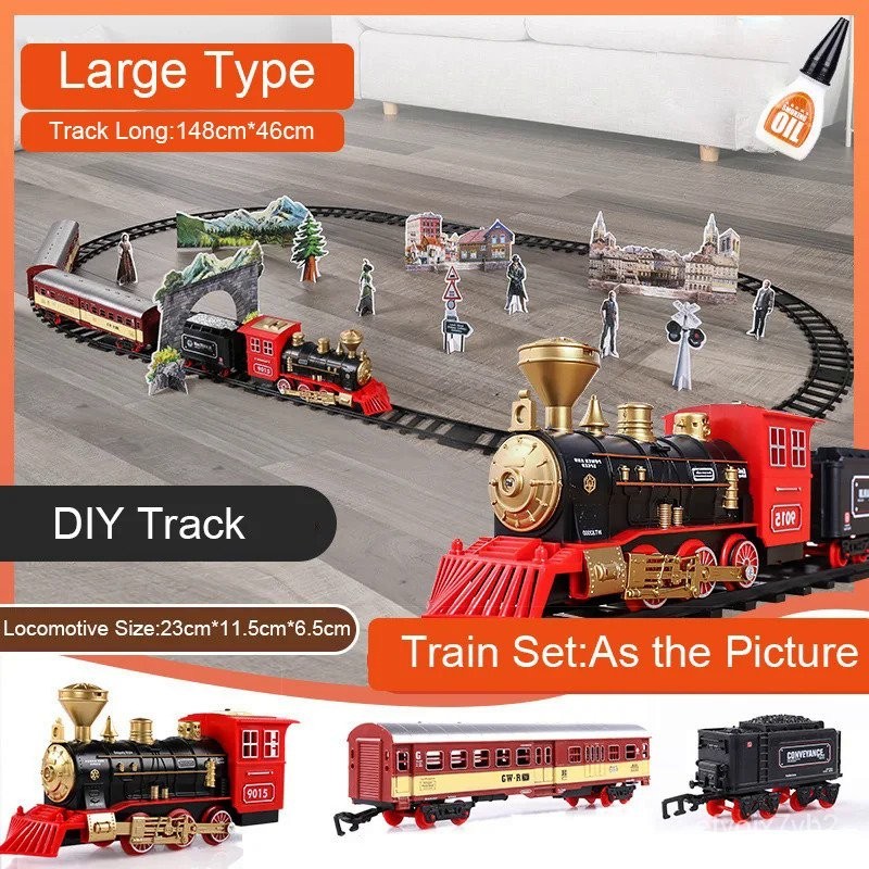 Mainan Kereta Listrik, Mainan Kereta Api Set dengan Remote Control, Model Kereta Api Tra Dynamic Ste