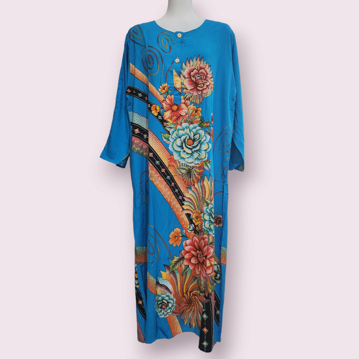 Daster Gamis Lengan Panjang Busui Batik Kencana Ungu Ld 118 Pb 120 HotR33A