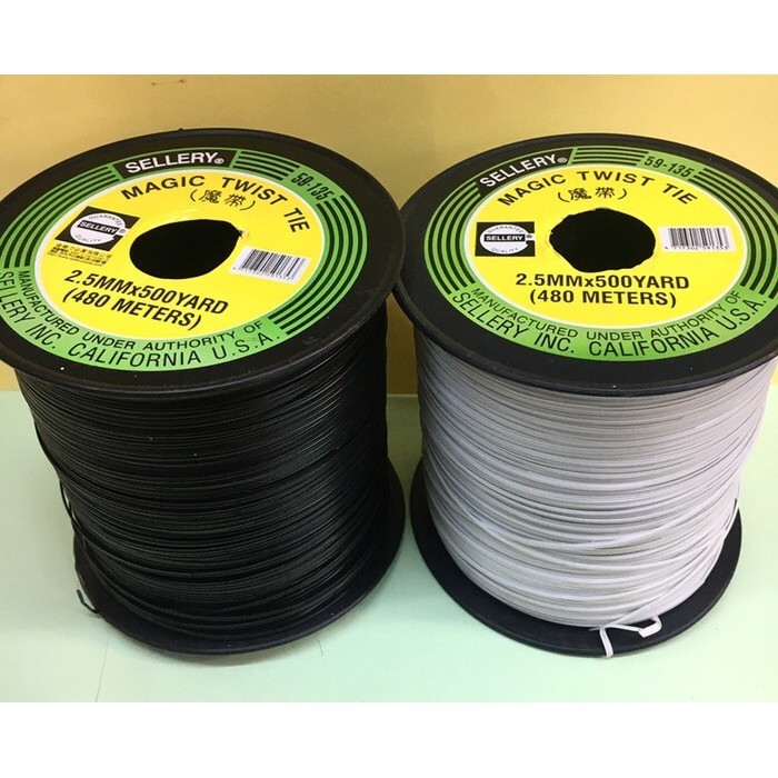

Pengikat Kabel / Magic Twist Tie Hitam 480 Meter Sellery Usa Original