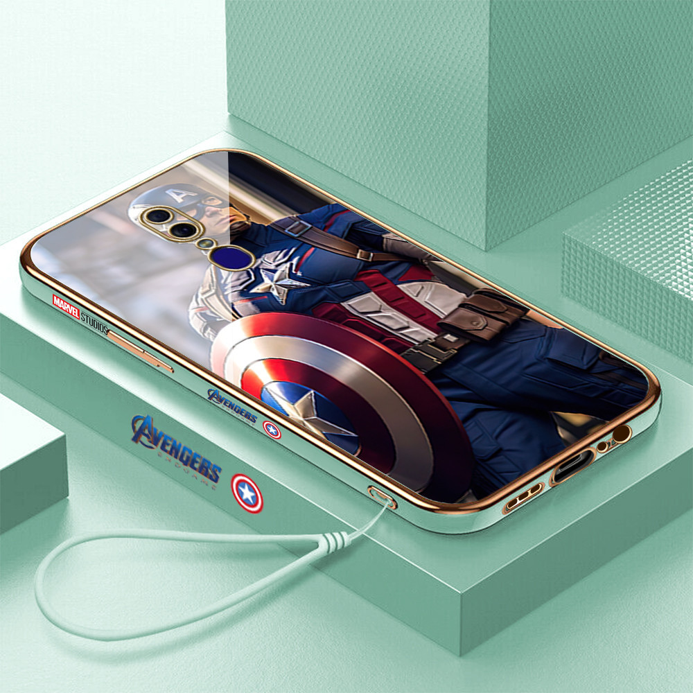 [Pengiriman lokal] OPPO A3 A9 2019 F1S F5 PLUS F7 Youth F11 Pro F9 K3 A7X Casing Ponsel Pola Marvel 