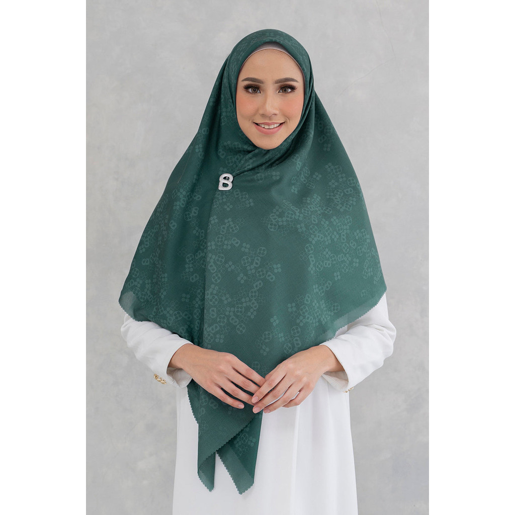 MONOGRAM SCRAMBLE BASIL XL VOAL SQUARE