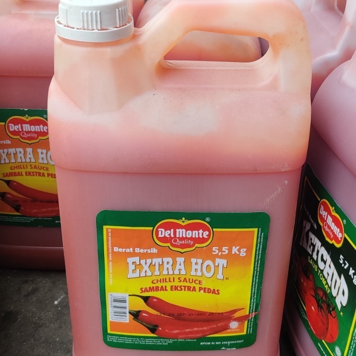 

Delmonte Extra Hot 5,5Kg Sambal Pedas Jerigen 5Kg Gojek Grab