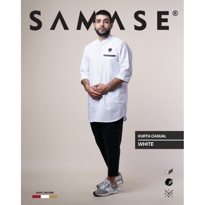 Promo  Samase Kurta Casual Lengan 3/4 A091 Lebaran 2024