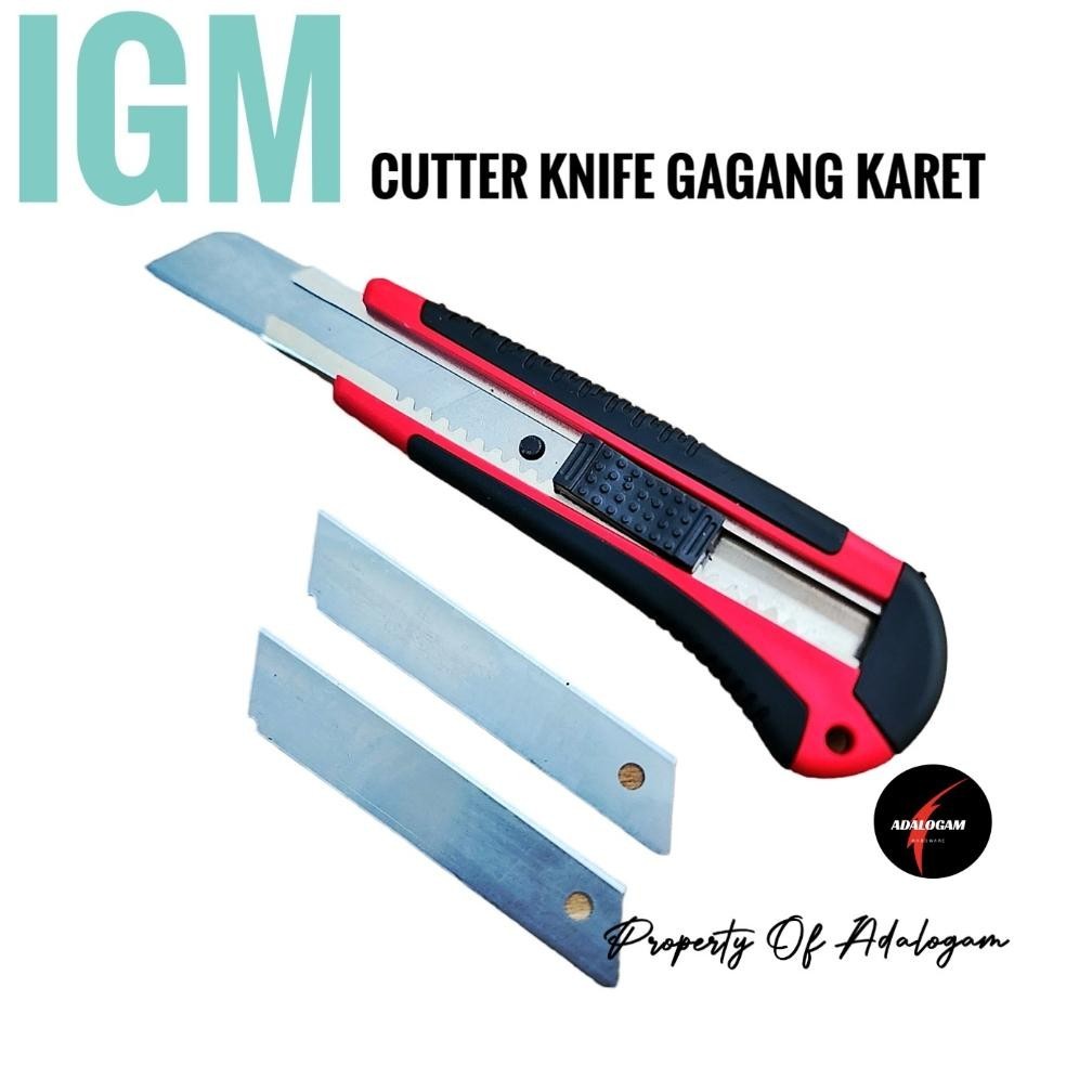 

Kebahagiaan Berbelanja Virtual! IGM Pisau Cutter Gagang Karet Anti Slip Cuter Kater Cuter ||