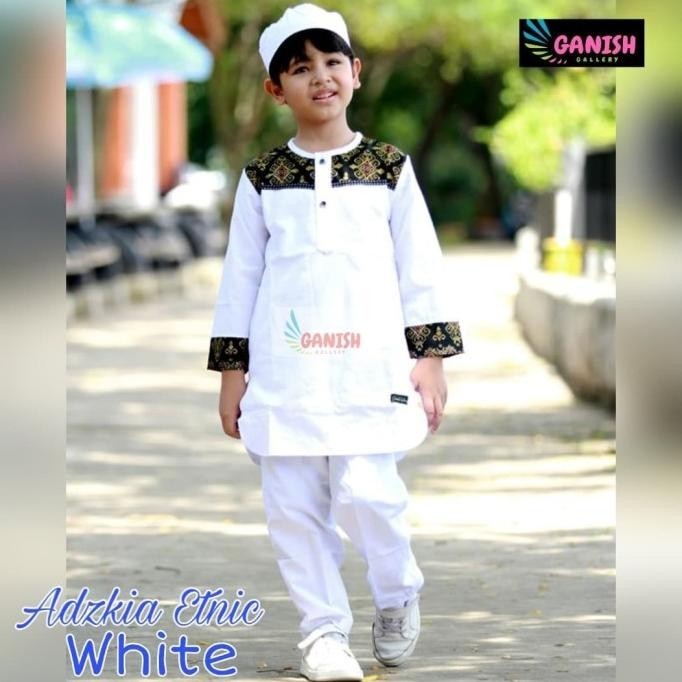 Baju Koko Anak Warna Putih Setelan Baju Muslim Anak Jubah Anak Putih