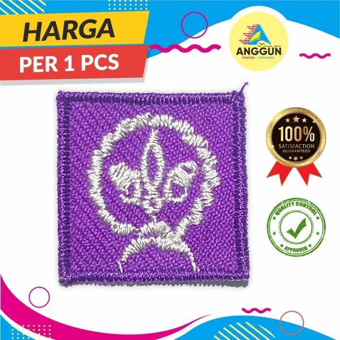

Badge Tanda Pramuka Kitri Kotak Ungu