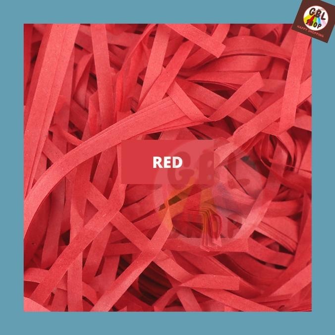 

Kertas Serut Kertas Cacah Warna Hiasan Hampers Sherdded Paper 100gr
