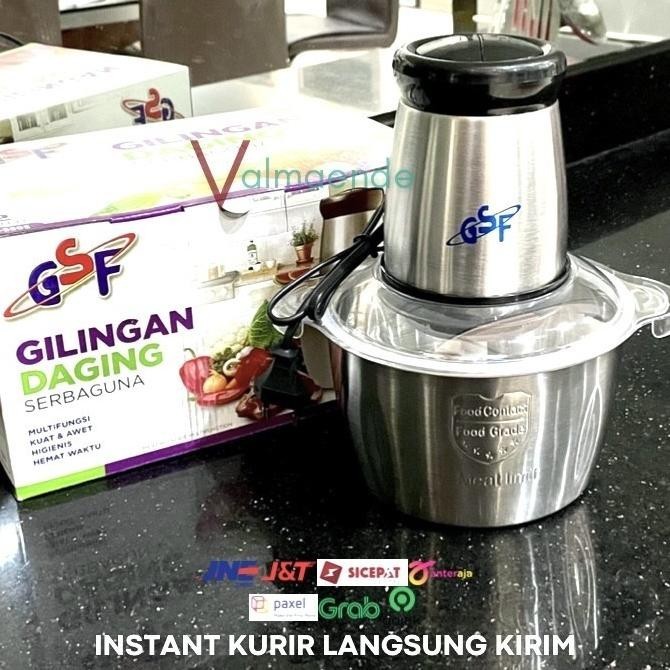 Penggiling Daging Chopper Daging Gsf 3802 Mata Pisau Yg Tajam 2 Liter