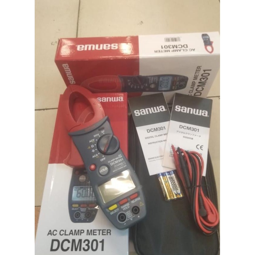 Tang Ampere Sanwa Digital Clamp Meter Type Dcm-301 1000 A Ori |Diskon Murah