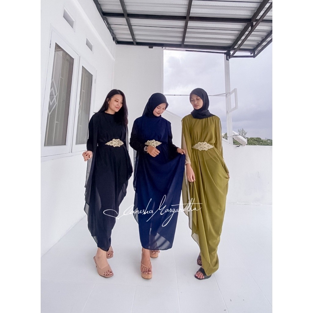 Kaftan Mewah Ayesha  Vanesha Margaretta - 808 Kaftan Outer - Kaftan - Fashion Wanita - Fashion Musli