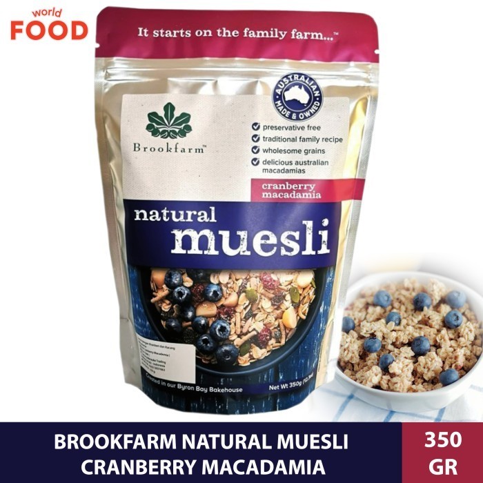 

Brookfarm Natural Muesli Cranberry Macadaa 350Gr