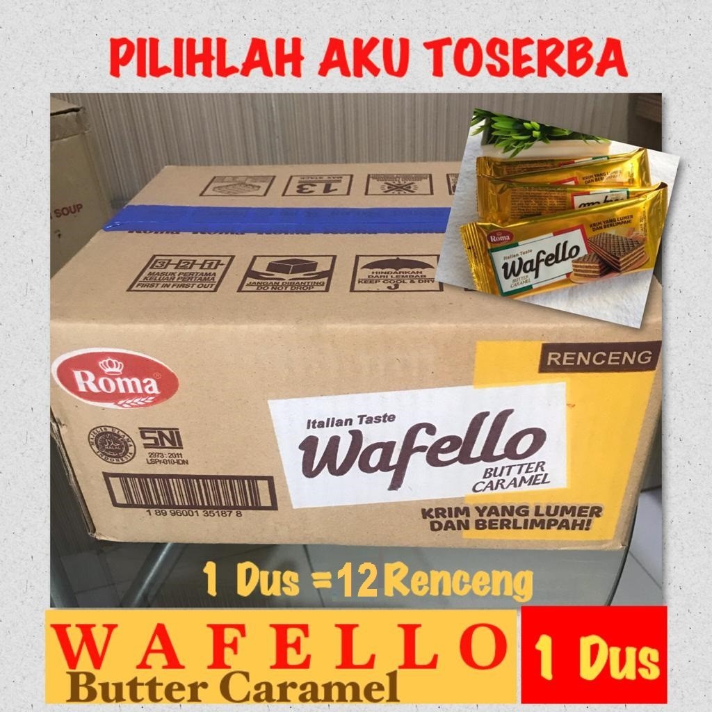 

Roma Wafello Butter Caramel 17 Gr - ( Harga 1 Dus Isi 12 Renceng )