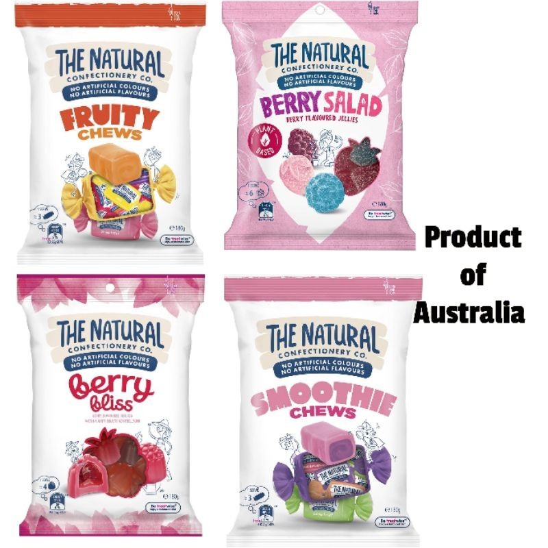 

The Natural Australia Organic Jelly Chewable Candy 180Gr/Berry/Smoothies Fruity/Permen Organik