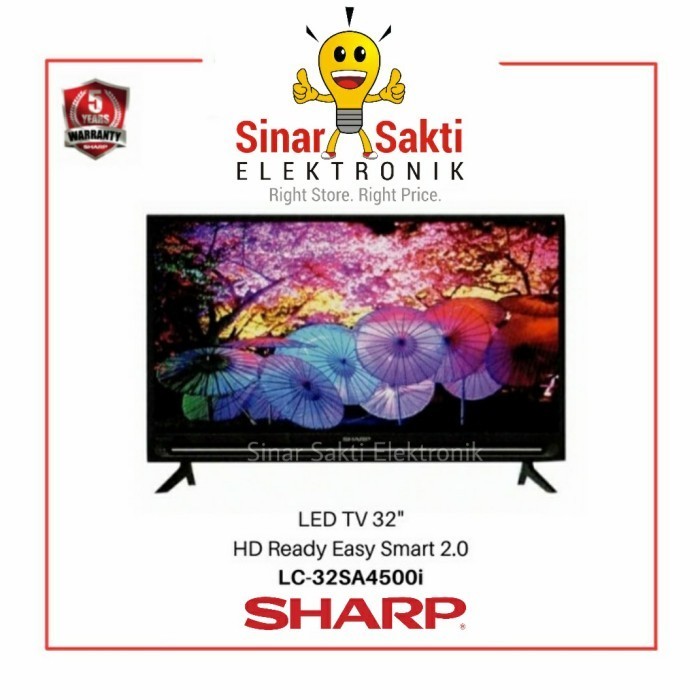 ,,,,,,,] Sharp TV LED 32 Inch Easy Smart 32SA4500i Digital HD Garansi Resmi