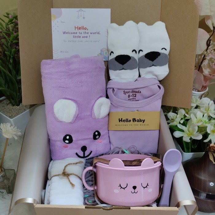 

Dece Hampers Baby Born Kado Bayi Purple Complete Unisex