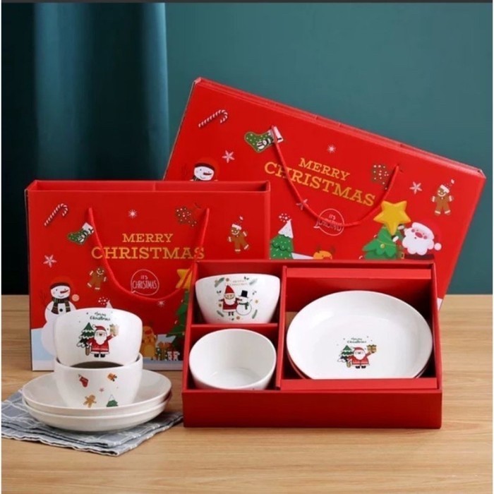 

Christmas Hampers 2 Bowl 2 Plates/ Set Kado Natal Piring Mewah Hampers