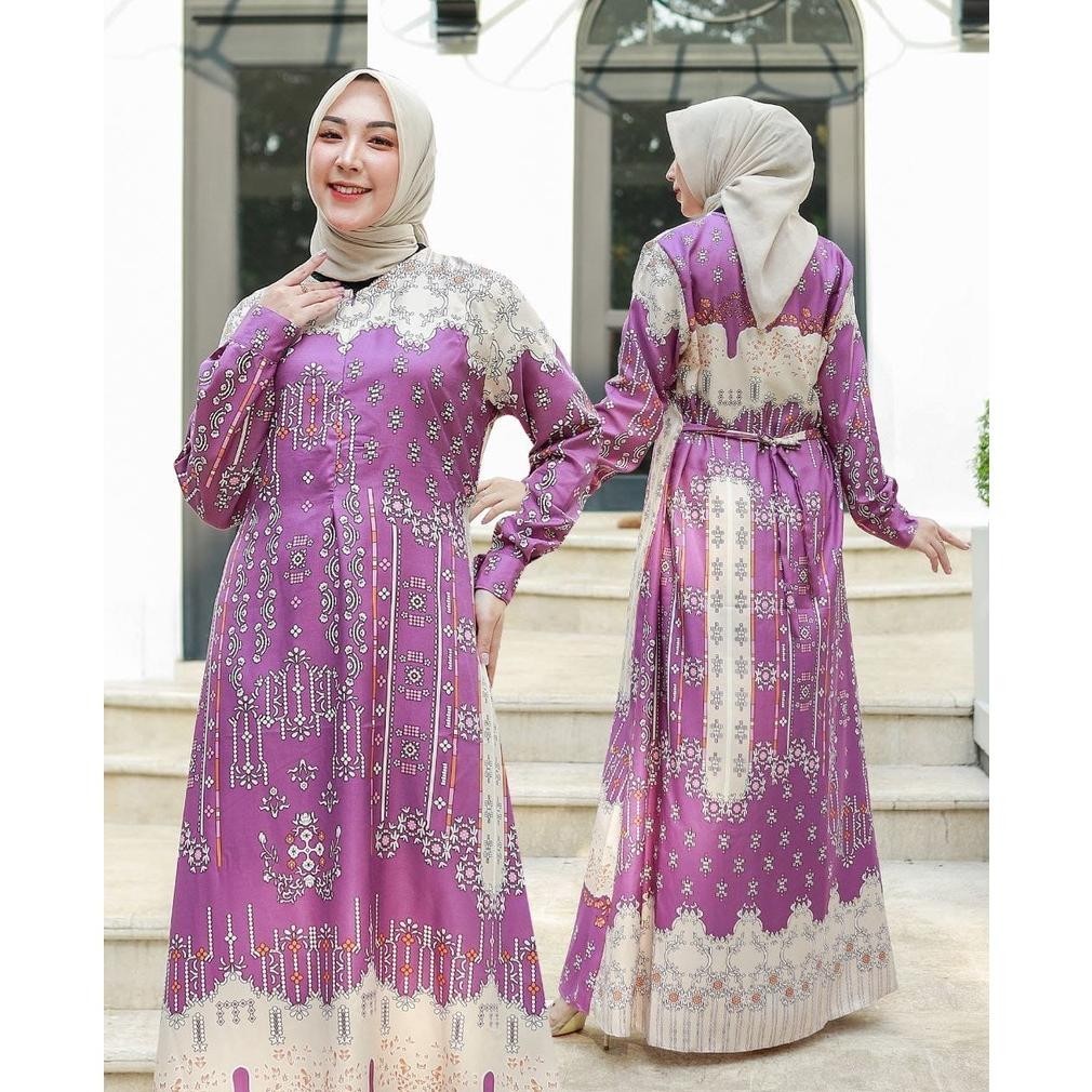 Warna Warni Brand Gamis Pesta Viona / Fashion Wanita Muslimah Dress / Pakaian Muslim/baju lebaran 20