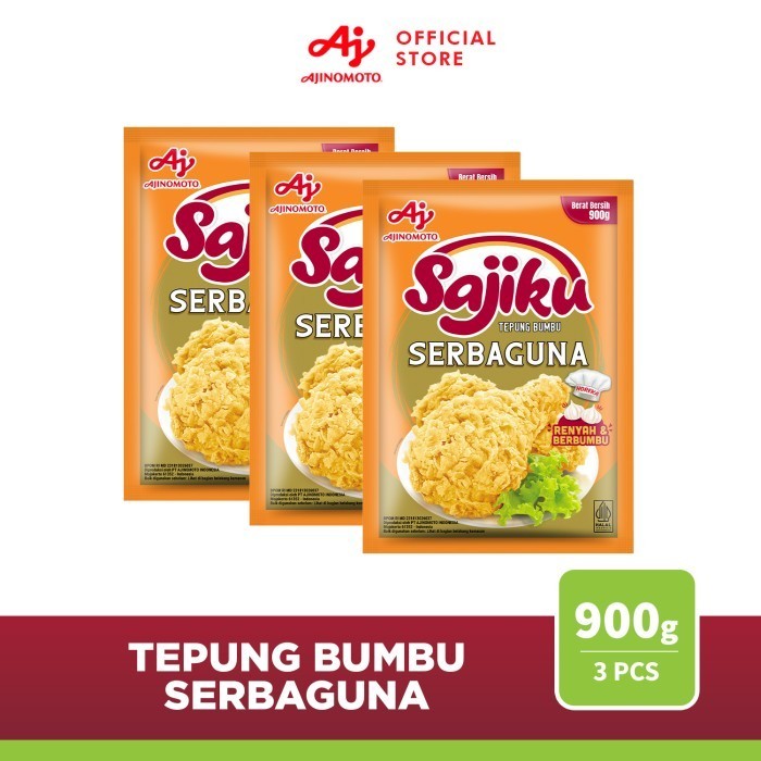 

Sajiku Tepung Bumbu Serba Guna Sachet 900G (3 Pcs)