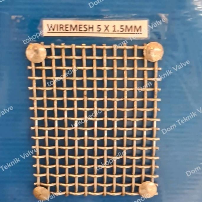 

(dtek) kawat saringan wiremesh anyaman lurus 5mm x 1,5mm x 5 meter stainless