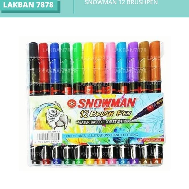 

Snowman 12 Brushpen / Brush Pen / Kuas Kaligrafi Warna 12 |Murah