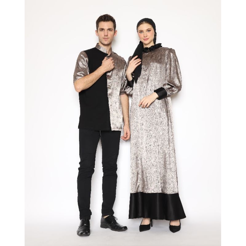 Zafira Dress Dress satin Gamis satin baju couple gamis couple Gamis wanita Kemeja koko pria