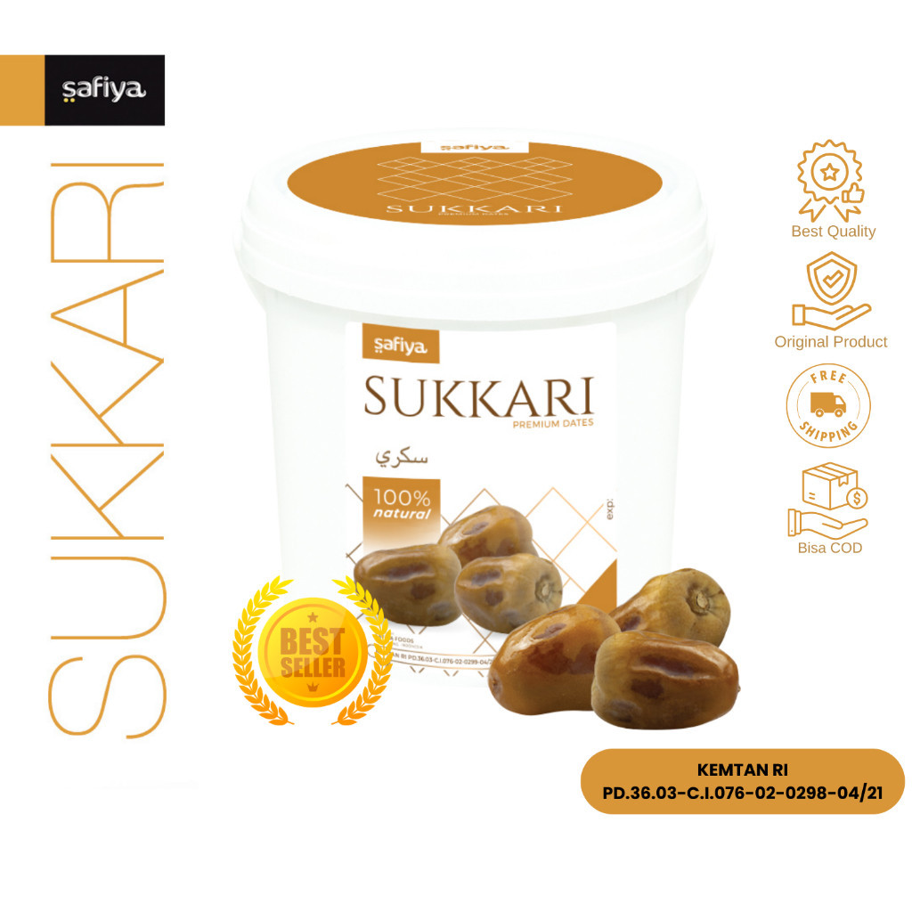 

MJS Kurma Sukari Ember 850 Gr Premium Kurma Sukkari Authentic Safiya Food