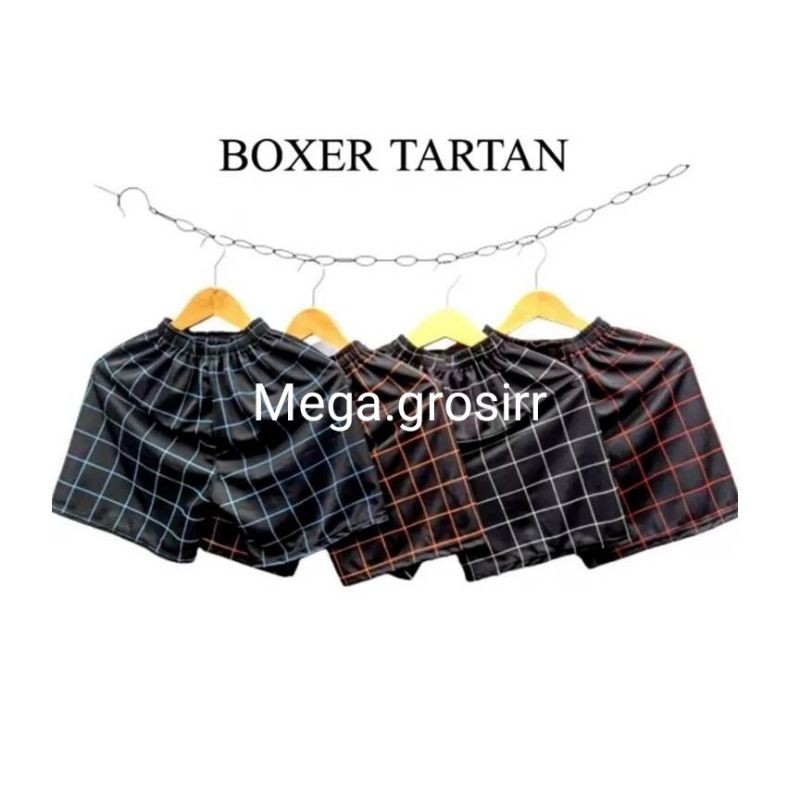 paket 5 pcs celana boxer motif kotak-kotak pria//wanita dewasa uniseks dan anak