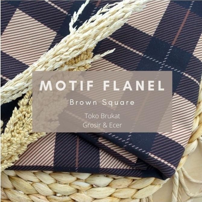 

Trend Kain Katun Cvc Motif Brown Square (Per 0,5 Meter) Limited Edition