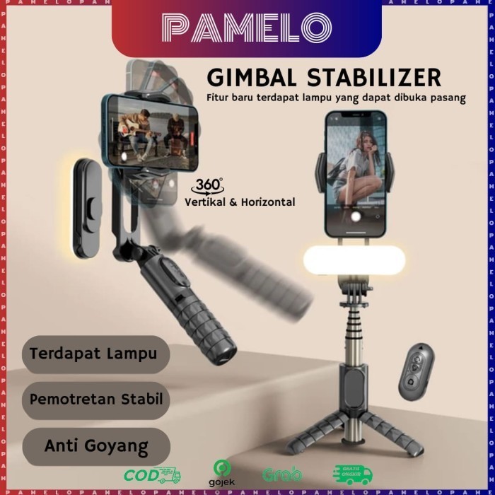 PAMELO Gimbal Stabilizer HP Kamera Youtube/IG/Tiktok Selfie Smartphone
