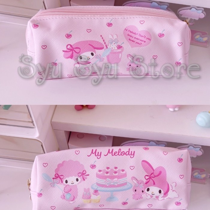 

Pouch Tempat Sil 2 Sekat Resleting My Melody Kuro Cinnamoroll