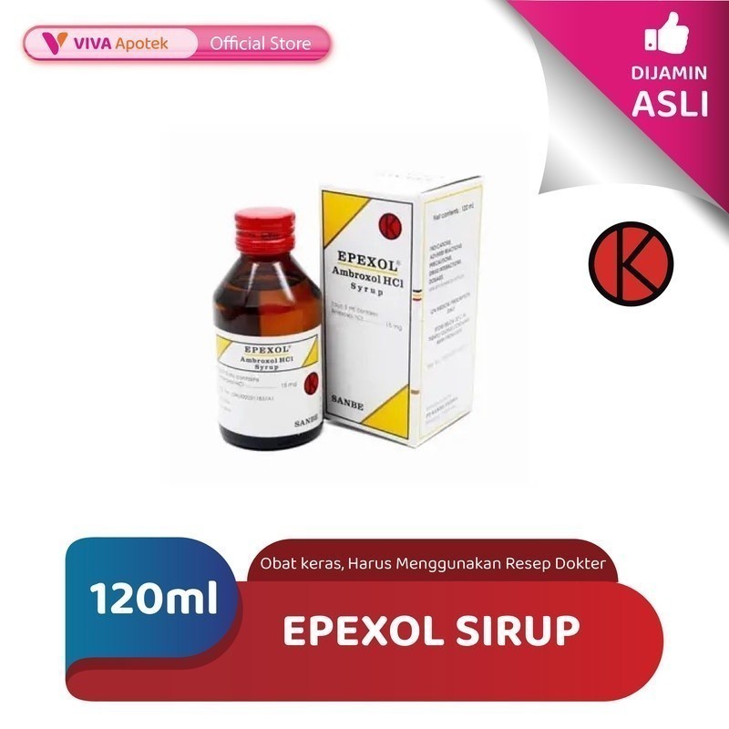 Epexol Sirup 120 ml / Ambroxol HCl 15 mg / Batuk Berdahak (120 ml)