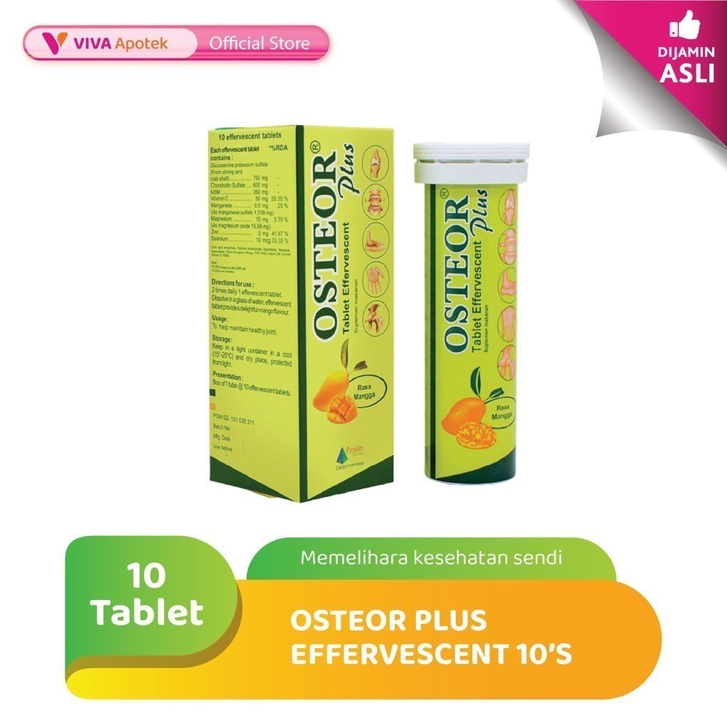 Osteor Plus Effercesvent Suplemen Tulang & Sendi (10 Tablet Eff)