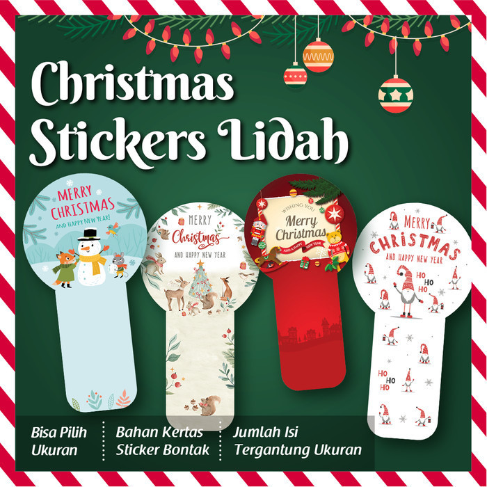 

Kualitas terbaik] [Isi 35-65] Sticker Lidah Christmas/ Sticker Ribbon Natal