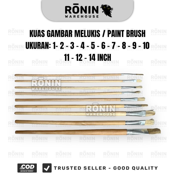 

Kualitas terbaik] Kuas Gambar Lukis Cat Air Minyak 12345678910111214" 12 Pcs Paint Brush