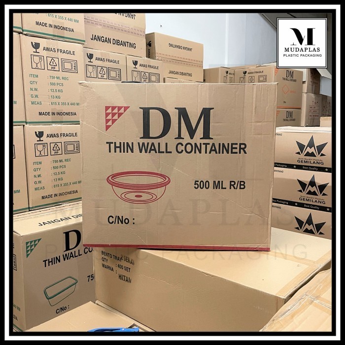 

:::::::] THINWALL 500 ML DM MANGKOK PLASTIK BULAT ROUND BOWL - ISI 500 PCS