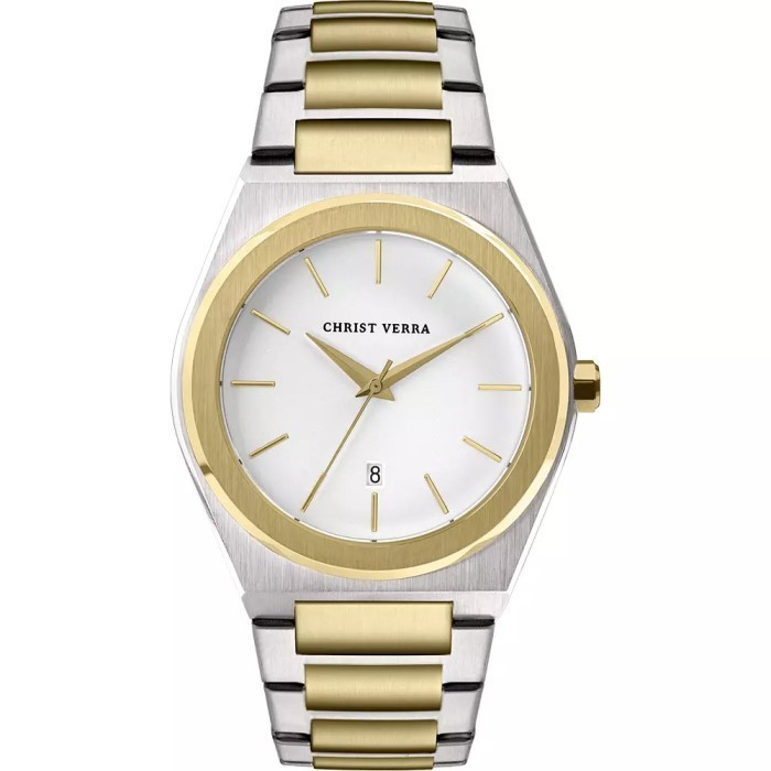 Jam Tangan CHRIST VERRA Pria Original CV 10985G-13 WHT