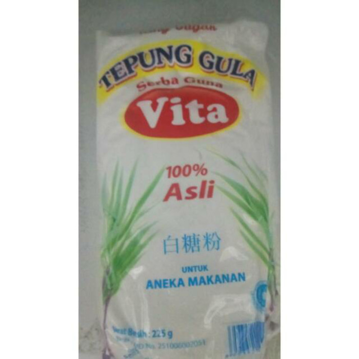 

$$$$] Gula Halus Vita 225gr ( Per pak / isi 5 )