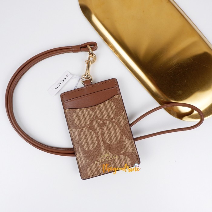 

Coach Lanyard Id Signature Saddle