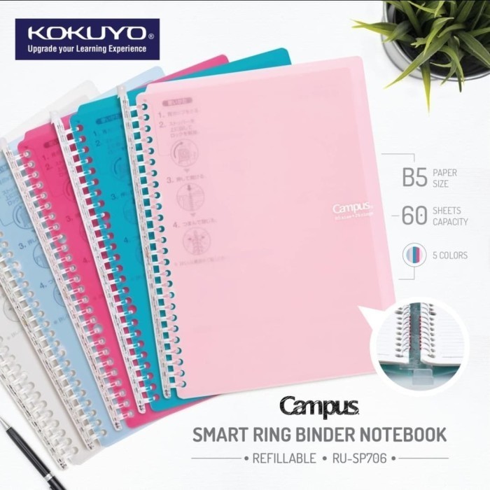 

Kokuyo Smart Ring Binder Muat 100 Lembar L-Sp706